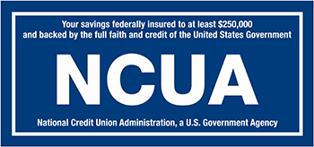 NCUA logo: credit union is federally insured by NCUA